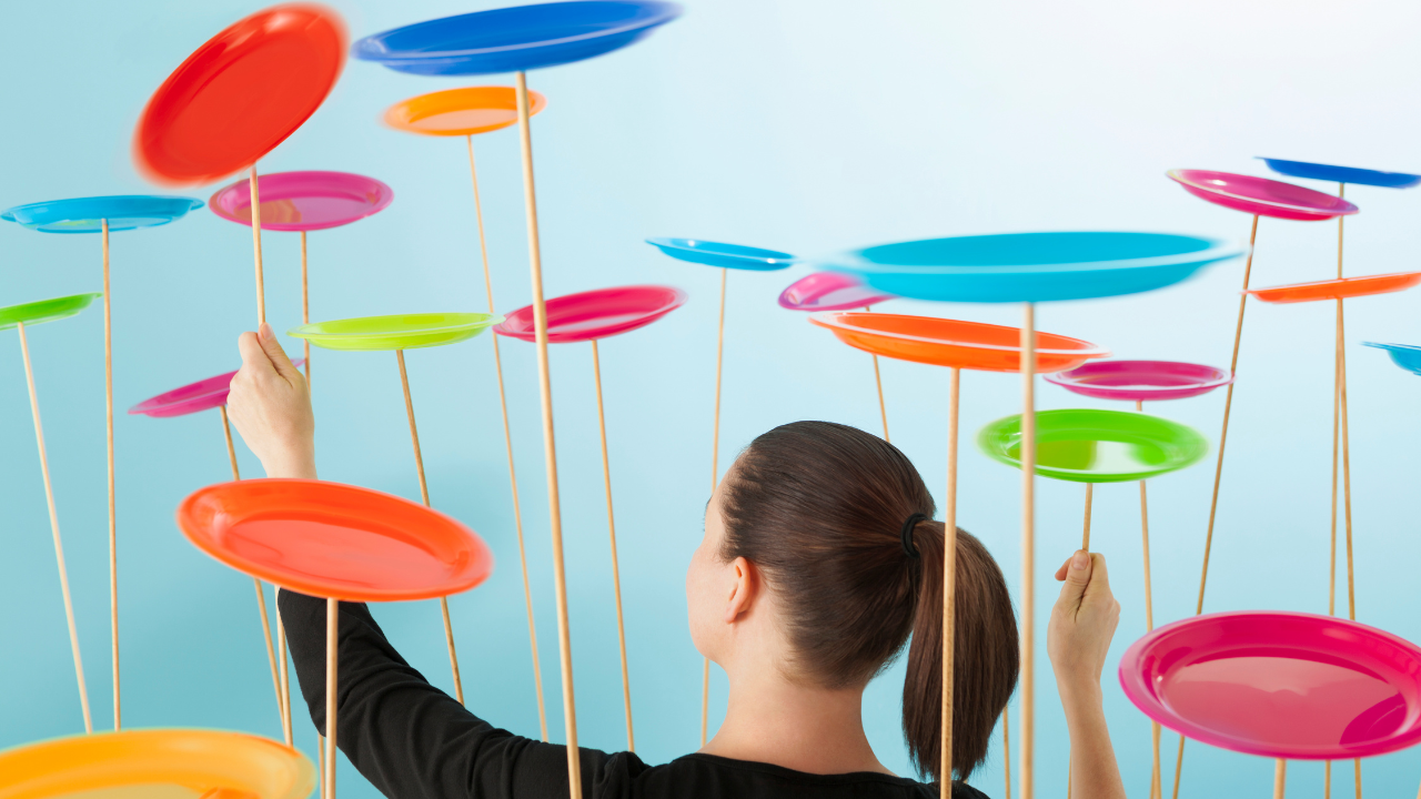 Image of women spinning plates